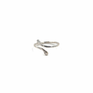 Sterling Silver Ring Adjustable Hammered Thumb Ring, Sterling Silver Midwinter Hollow