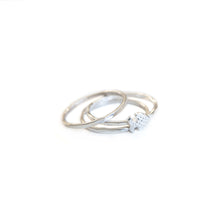 Load image into Gallery viewer, Sterling Silver Ring Fish Stacker Ring, Sterling Silver Hammered Texture Midwinter Hollow