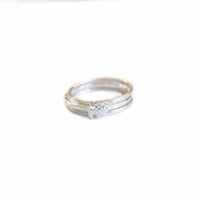 Load image into Gallery viewer, Sterling Silver Ring Fish Stacker Ring, Sterling Silver Hammered Texture Midwinter Hollow