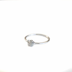 Sterling Silver Ring Fish Stacker Ring, Sterling Silver Hammered Texture Midwinter Hollow