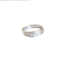 Load image into Gallery viewer, Sterling Silver Ring Fish Stacker Ring, Sterling Silver Hammered Texture Midwinter Hollow