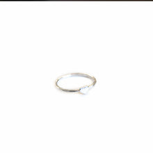 Load image into Gallery viewer, Sterling Silver Ring Heart Stacker Ring, Sterling Silver Hammered Texture Midwinter Hollow