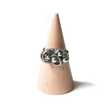 Load image into Gallery viewer, Sterling Silver Ring Organica Bubble Trouble Sculpture Ring, Sterling Silver, Recycled Silver, Wearable Art Midwinter Hollow