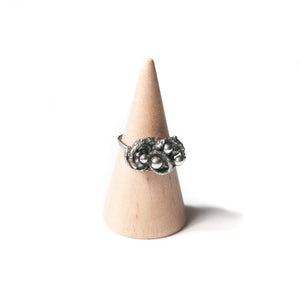 Sterling Silver Ring Organica Bubble Trouble Sculpture Ring, Sterling Silver, Recycled Silver, Wearable Art Midwinter Hollow