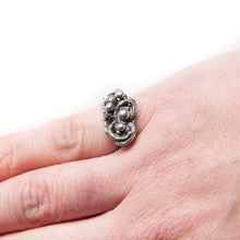 Load image into Gallery viewer, Sterling Silver Ring Organica Bubble Trouble Sculpture Ring, Sterling Silver, Recycled Silver, Wearable Art Midwinter Hollow