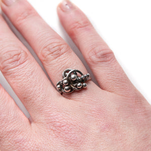 Sterling Silver Ring Organica Orbit Sculpture Ring, Sterling Silver, Recycled Silver, Wearable Art Midwinter Hollow