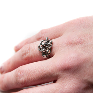 Sterling Silver Ring Organica Orbit Sculpture Ring, Sterling Silver, Recycled Silver, Wearable Art Midwinter Hollow