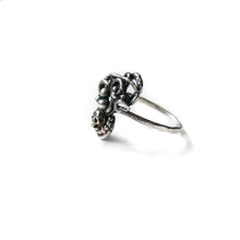 Load image into Gallery viewer, Sterling Silver Ring Organica Skull Sculpture Ring, Sterling Silver, Recycled Silver, Wearable Art Midwinter Hollow