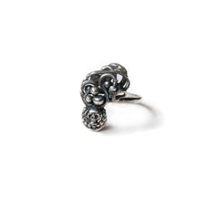 Load image into Gallery viewer, Sterling Silver Ring Organica Skull Sculpture Ring, Sterling Silver, Recycled Silver, Wearable Art Midwinter Hollow