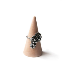 Load image into Gallery viewer, Sterling Silver Ring Organica Skull Sculpture Ring, Sterling Silver, Recycled Silver, Wearable Art Midwinter Hollow
