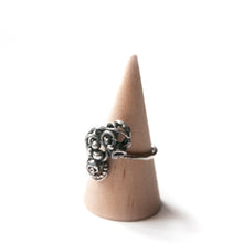 Load image into Gallery viewer, Sterling Silver Ring Organica Skull Sculpture Ring, Sterling Silver, Recycled Silver, Wearable Art Midwinter Hollow