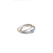 Load image into Gallery viewer, Sterling Silver Ring Textured Pebble Stacker Ring, Sterling Silver Hammered Texture Midwinter Hollow