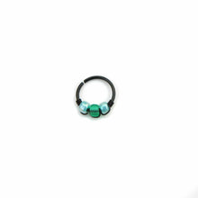 Load image into Gallery viewer, Green Hoop Earring - Cartilage Piercing, Nose Ring, Earlobe