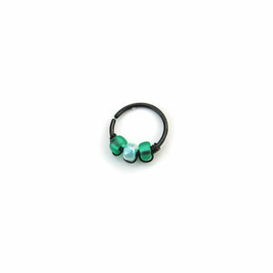 Green Hoop Earring - Cartilage Piercing, Nose Ring, Earlobe