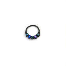 Load image into Gallery viewer, Iridescent Cartilage Piercing - Purple Earring, Green Nose Ring