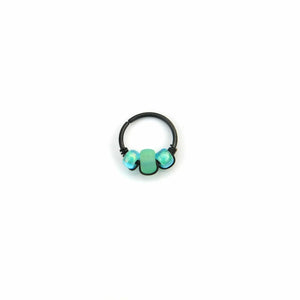 Green Hoop Earring - Cartilage Piercing, Nose Ring, Earlobe