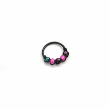Load image into Gallery viewer, Iridescent Cartilage Piercing - Purple Earring, Green Nose Ring
