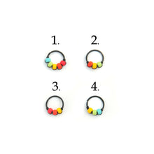 Load image into Gallery viewer, Black Cartilage Rainbow Hoop - Ear, Nose, Cartilage