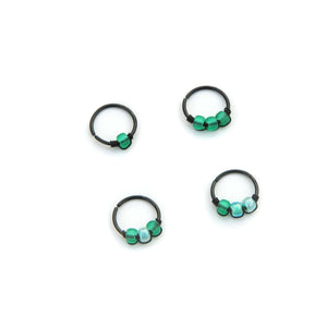 Green Cartilage Hoop - Earring, Nose Ring,