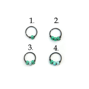 Green Cartilage Hoop - Earring, Nose Ring,