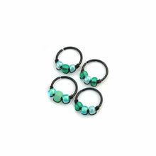 Load image into Gallery viewer, Green Hoop Earring - Cartilage Piercing, Nose Ring, Earlobe