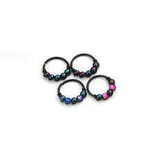 Load image into Gallery viewer, Iridescent Cartilage Piercing - Purple Earring, Green Nose Ring