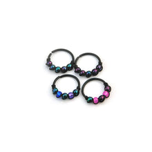 Load image into Gallery viewer, Iridescent Cartilage Piercing - Purple Earring, Green Nose Ring