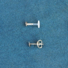 Load image into Gallery viewer, Flower and Leaf Mismatch Studs - Asymmetrical Stud Earrings, Conch, Helix, Cartilage, Medusa