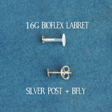 Load image into Gallery viewer, Flower and Leaf Mismatch Studs - Asymmetrical Stud Earrings, Conch, Helix, Cartilage, Medusa