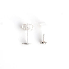 Load image into Gallery viewer, Flower and Leaf Mismatch Studs - Asymmetrical Stud Earrings, Conch, Helix, Cartilage, Medusa