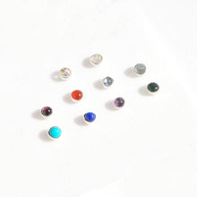 Load image into Gallery viewer, Gemstone Push Fit Labret Bar - Tragus, Medusa, Conch, Cartilage, Lobe Piercing