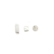 Load image into Gallery viewer, Mismatched Geometric Silver Earring Set - Asymmetrical Stud Earrings