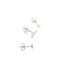 Load image into Gallery viewer, Mismatched Geometric Silver Earring Set - Asymmetrical Stud Earrings
