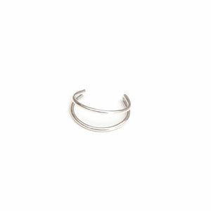 Double Silver Ear Cuff