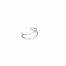 Load image into Gallery viewer, Double Silver Ear Cuff