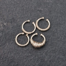 Load image into Gallery viewer, Fake Septum Ring with Wire Wrapped Detail