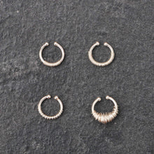 Load image into Gallery viewer, Fake Septum Ring with Wire Wrapped Detail