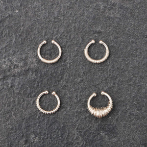 Fake Septum Ring with Wire Wrapped Detail