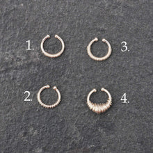 Load image into Gallery viewer, Fake Septum Ring with Wire Wrapped Detail
