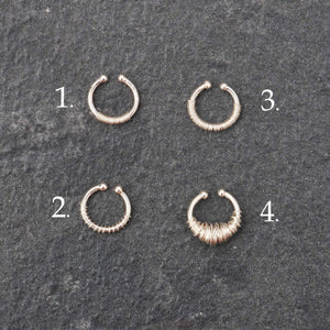 Fake Septum Ring with Wire Wrapped Detail