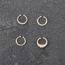 Load image into Gallery viewer, Fake Septum Ring with Wire Wrapped Detail