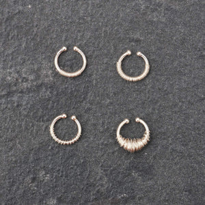 Fake Septum Ring with Wire Wrapped Detail