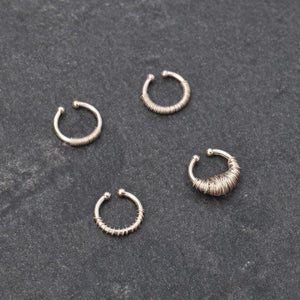 Fake Septum Ring with Wire Wrapped Detail