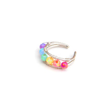 Load image into Gallery viewer, Rainbow Opal Ear Cuff, Pride Flag