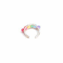 Load image into Gallery viewer, Rainbow Opal Ear Cuff, Pride Flag