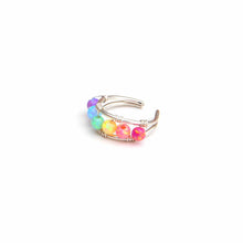 Load image into Gallery viewer, Rainbow Opal Ear Cuff, Pride Flag