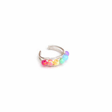 Load image into Gallery viewer, Rainbow Opal Ear Cuff, Pride Flag