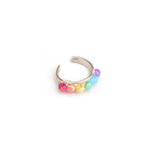 Load image into Gallery viewer, Rainbow Opal Ear Cuff, Pride Flag