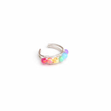 Load image into Gallery viewer, Rainbow Opal Ear Cuff, Pride Flag