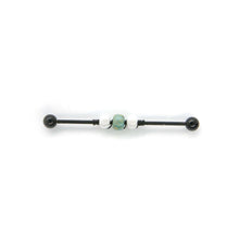 Load image into Gallery viewer, Turquoise &amp; White Bead Industrial Barbell - Scaffold Piercing, Surgical Steel
